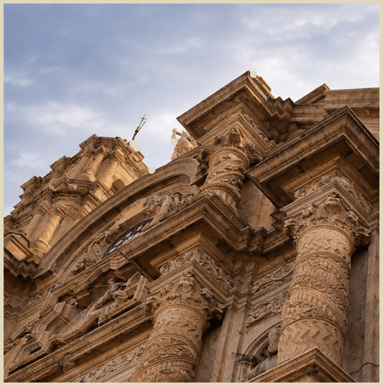 Detalle de cantera de la fachada de la Catedral